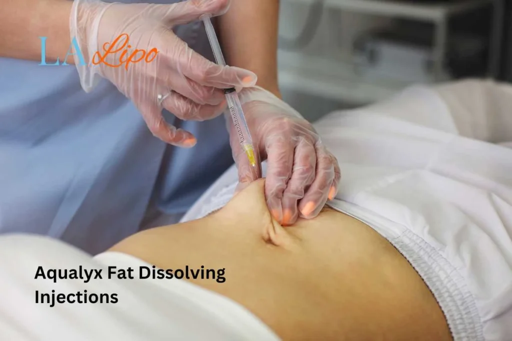 woman having fat dissolving injections Livingston in the stomach