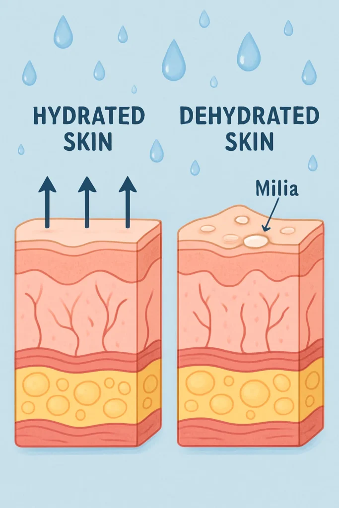 The importance of hydration and milia production Livingston