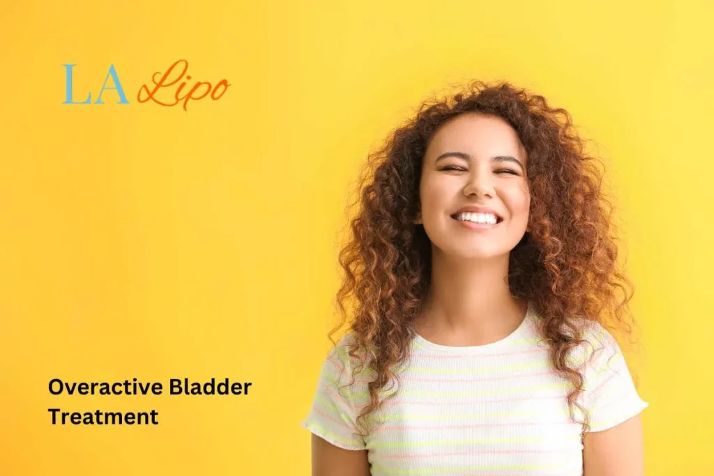woman smiling about overactive bladder treatment Livingston solutions